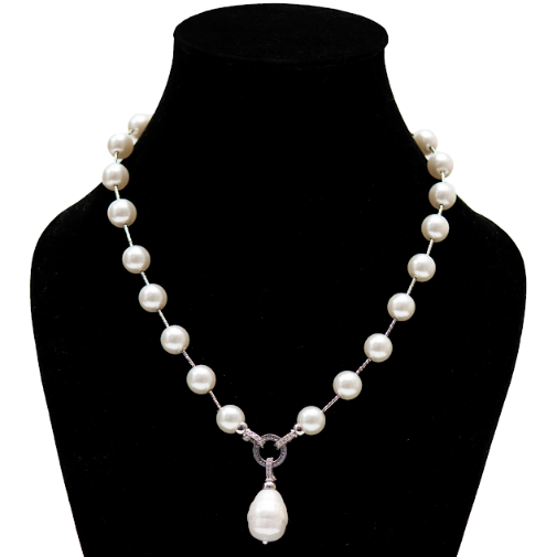 Pearl Drop Statement Long Necklace for Women – uffbyisha